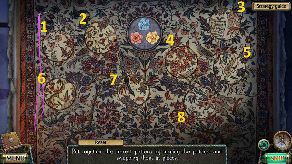 Patch puzzle in Darkness and Flame 4 Enemy in Reflection bonus chapter