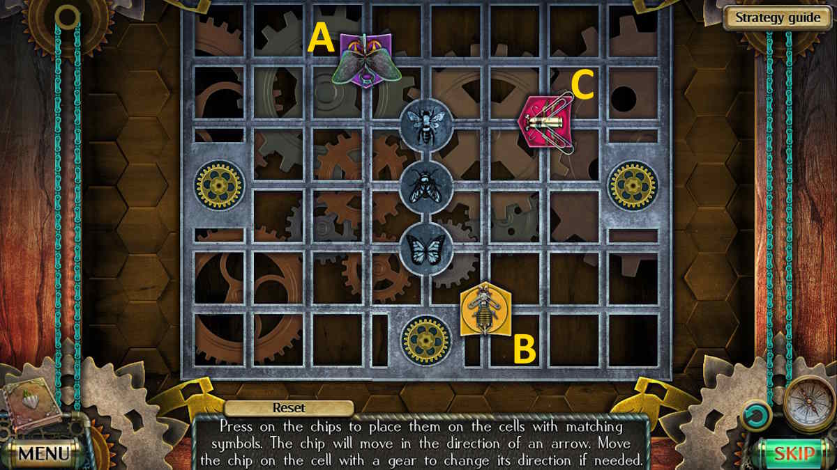 Bee puzzle solution in Darkness and Flame 4 Enemy in Reflection