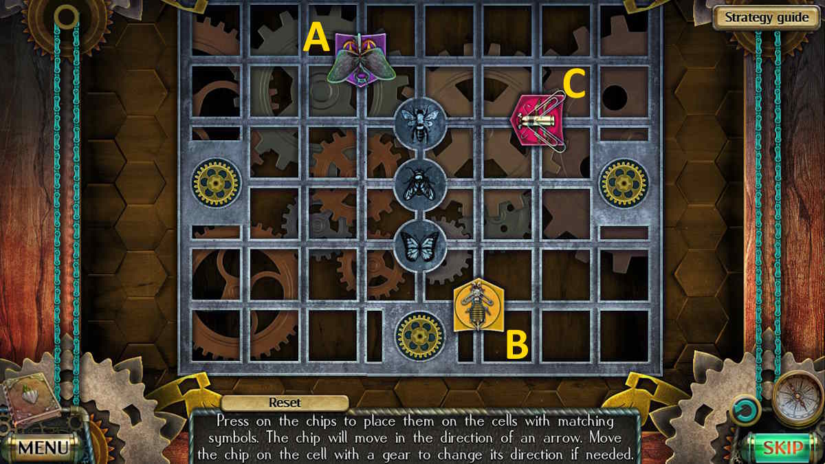 Bee puzzle solution in Darkness and Flame 4 Enemy in Reflection walkthrough