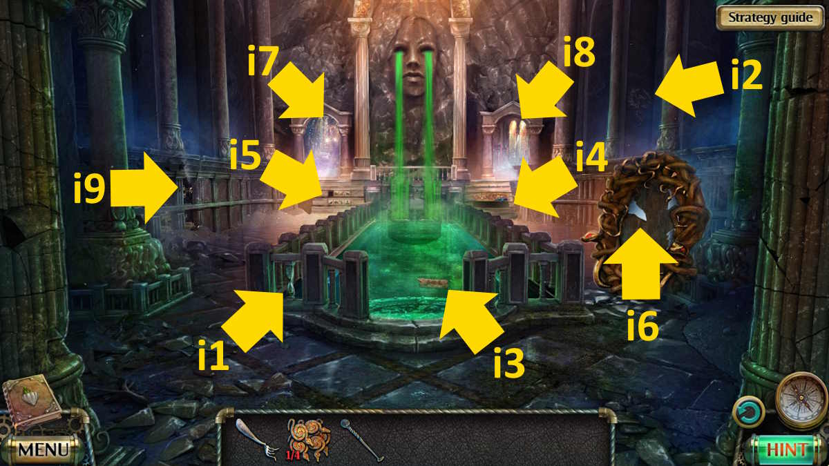 the central room in the temple in Darkness and Flame 4 Enemy in Reflection walkthrough