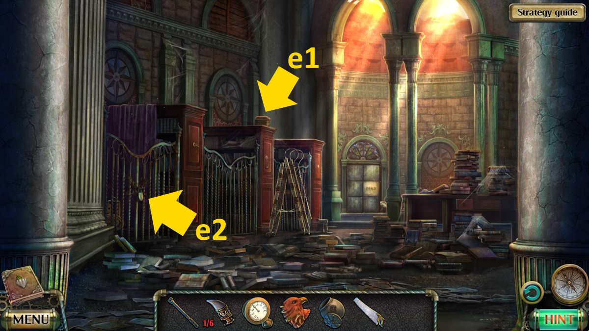 The library in Darkness and Flame 4 Enemy in Reflection walkthrough