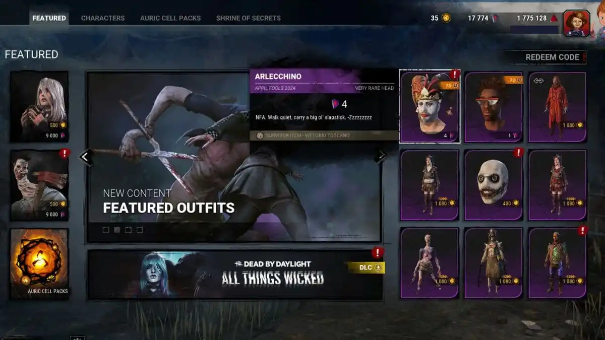 Dead by Daylight store before 7.7.0 update