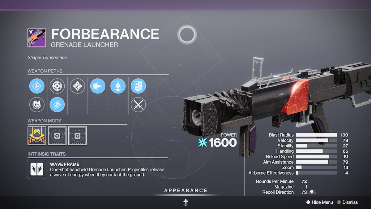 The Forbearance in Destiny 2 Into The Light