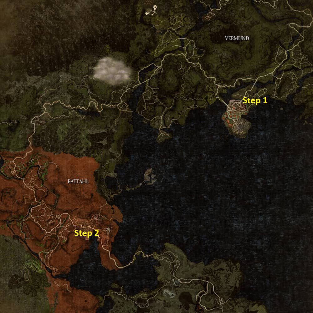 Dragon's Dogma 2 Dwarven Smithing Map