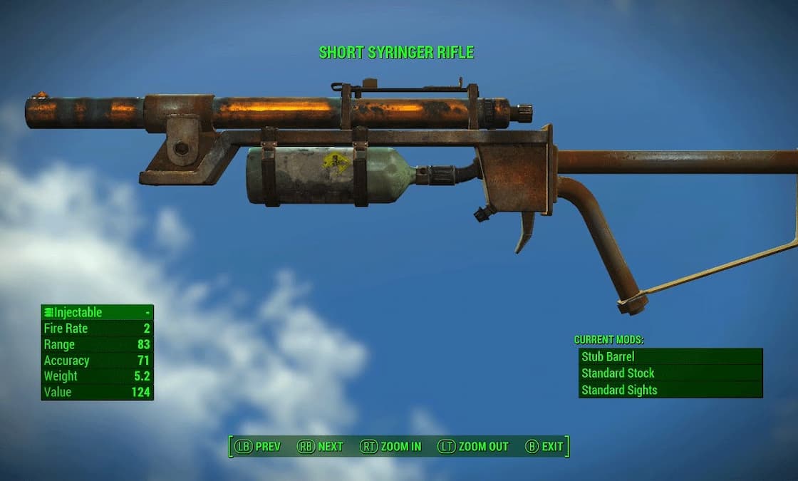 Fallout 4 short Syringer air rifle