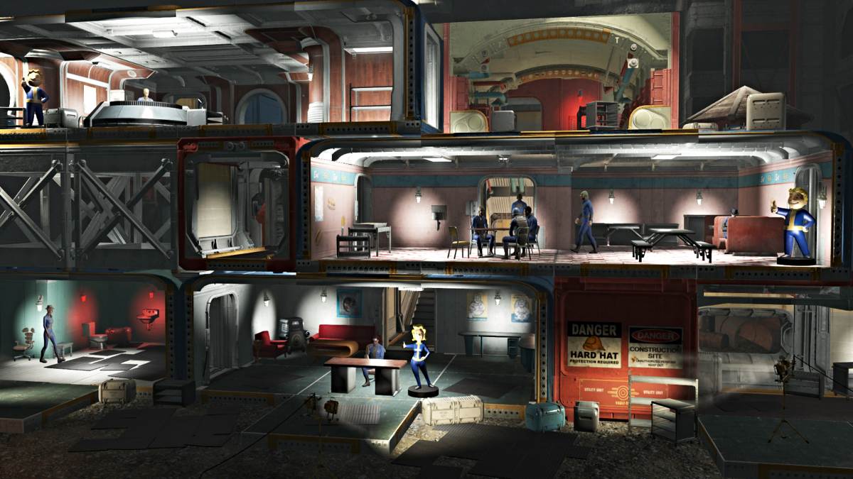 Fallout 4 an example of a vault setup that players can make in the DLC