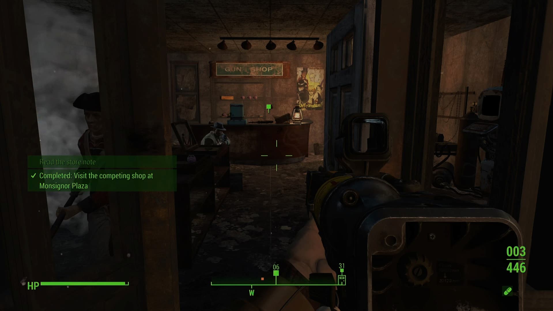 The room where you'll find the store note in Fallout 4's When Pigs Fly quest