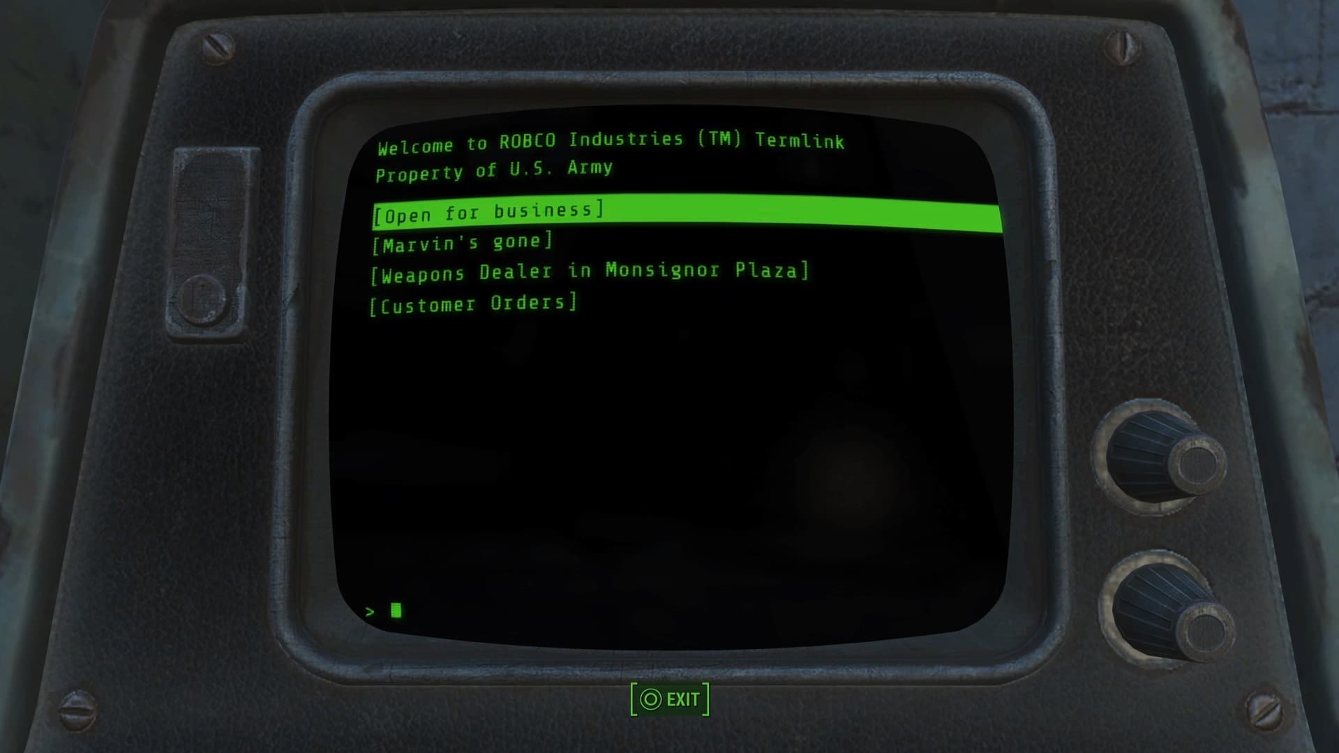 the terminal you must interact with in Fallout 4's When Pigs Fly quest