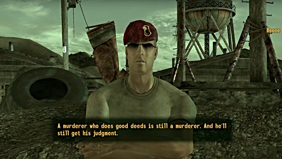 Fallout New Vegas talking to NPC companion Boone