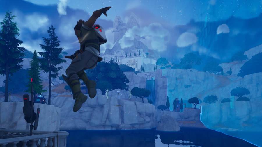 Fortnite player using Air Jump ability