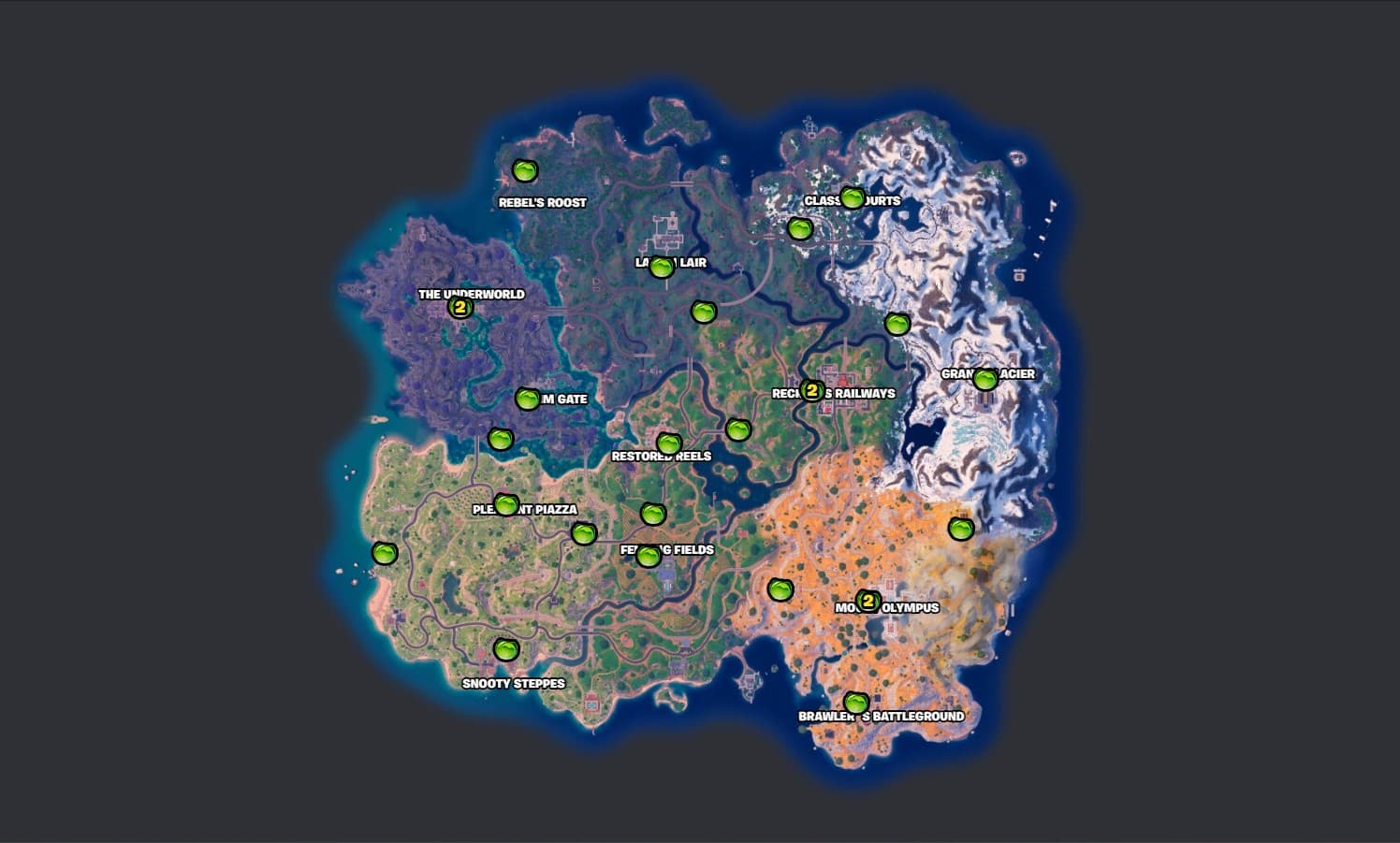 All cabbage cart locations on Fortnite's map
