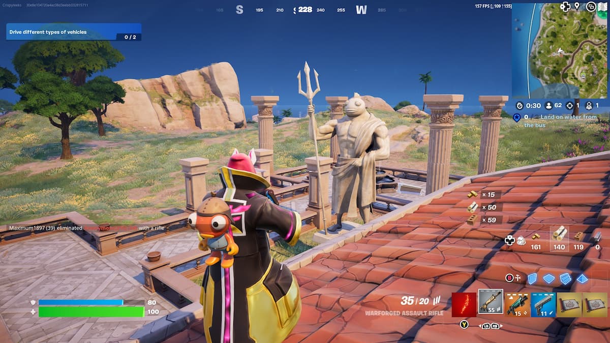 coastal columns in Fortnite