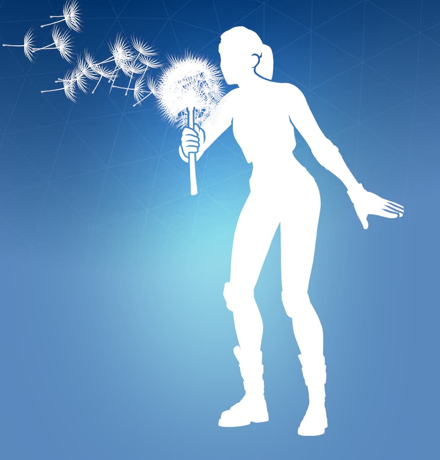 Wishin' emote player blowing dandelion