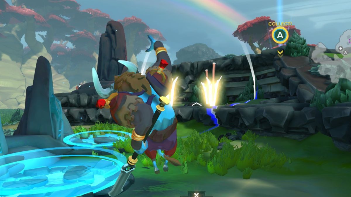 Hero Lord Knossos throws spear in Gigantic Rampage Edition