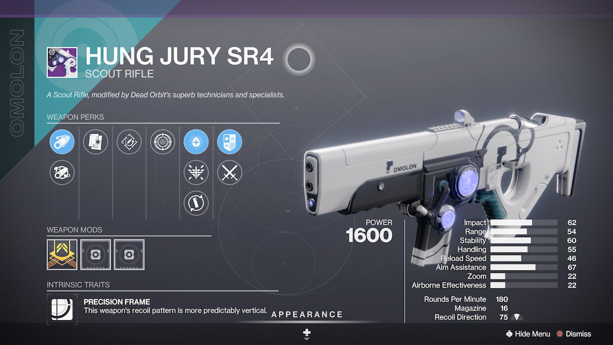The Hung Jury SR4 in Destiny 2 Into The Light