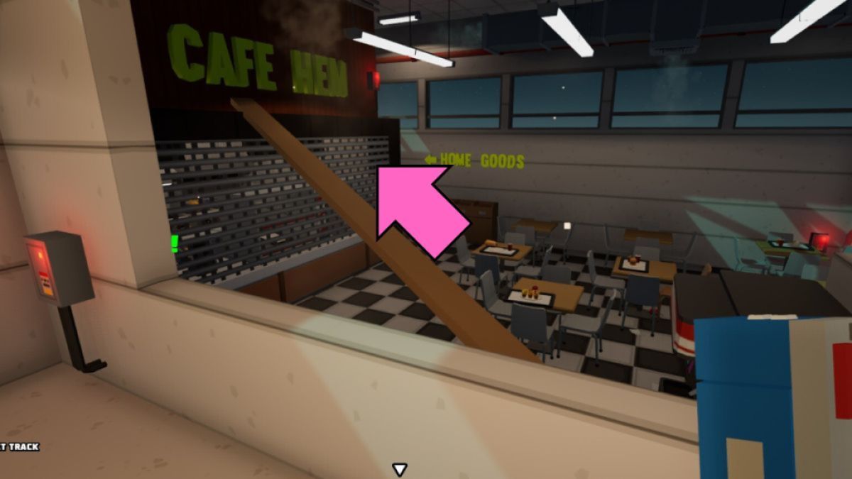 First Circuit Breaker in the Hem Foods and Furniture cafe in Kill It With Fire 2