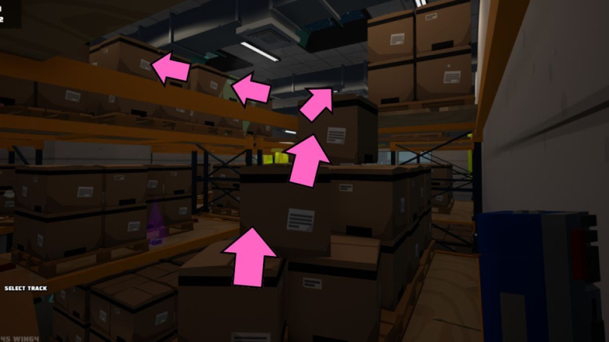 Climb the boxes to reach the Warehouse Circuit Breaker in Kill It With Fire 2