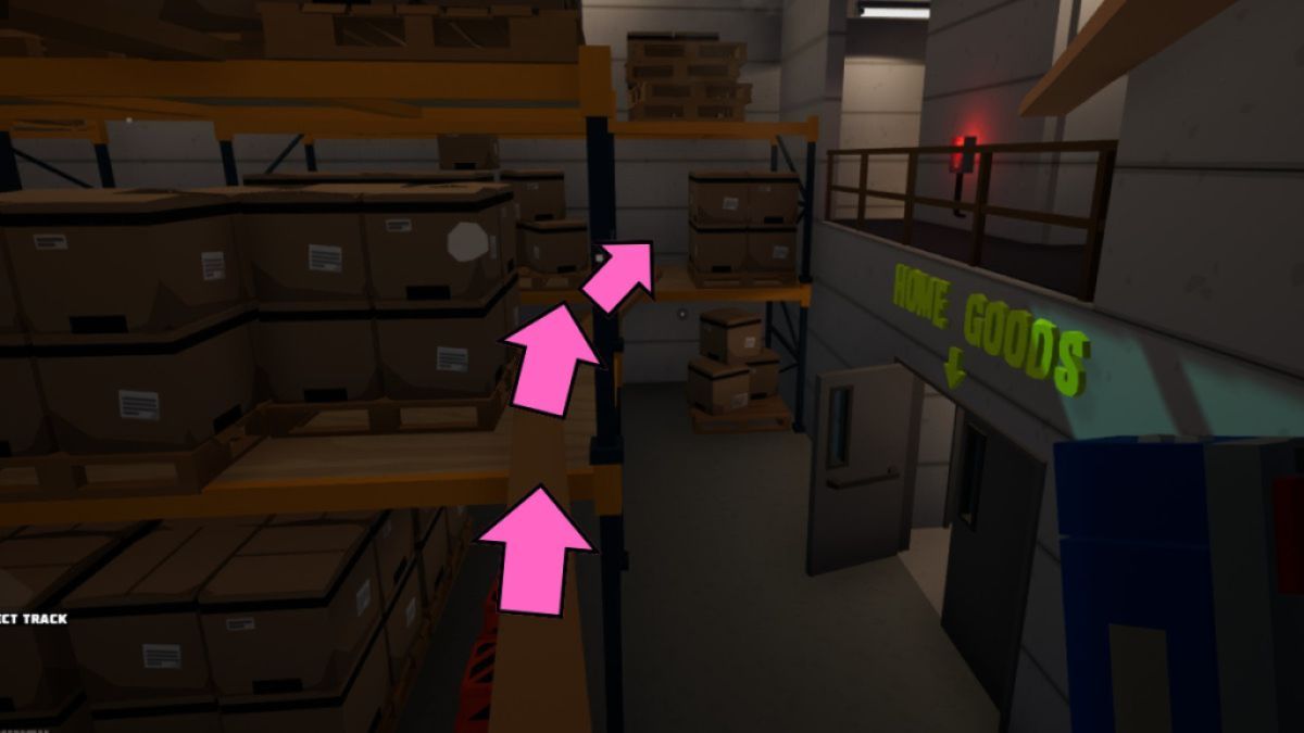 Route across the shelves to the Warehouse Circuit Breaker in Kill It With Fire 2