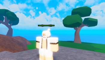 Legacy Piece character overlooking an island