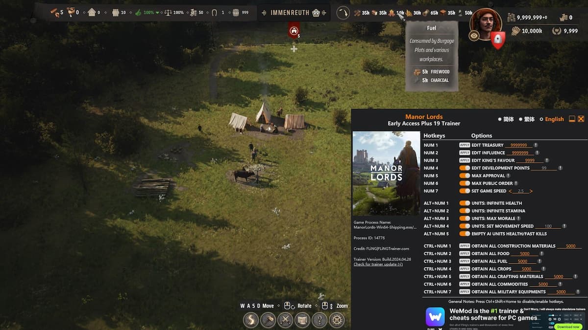 Are there cheats and console commands in Manor Lords? Pro Game Guides