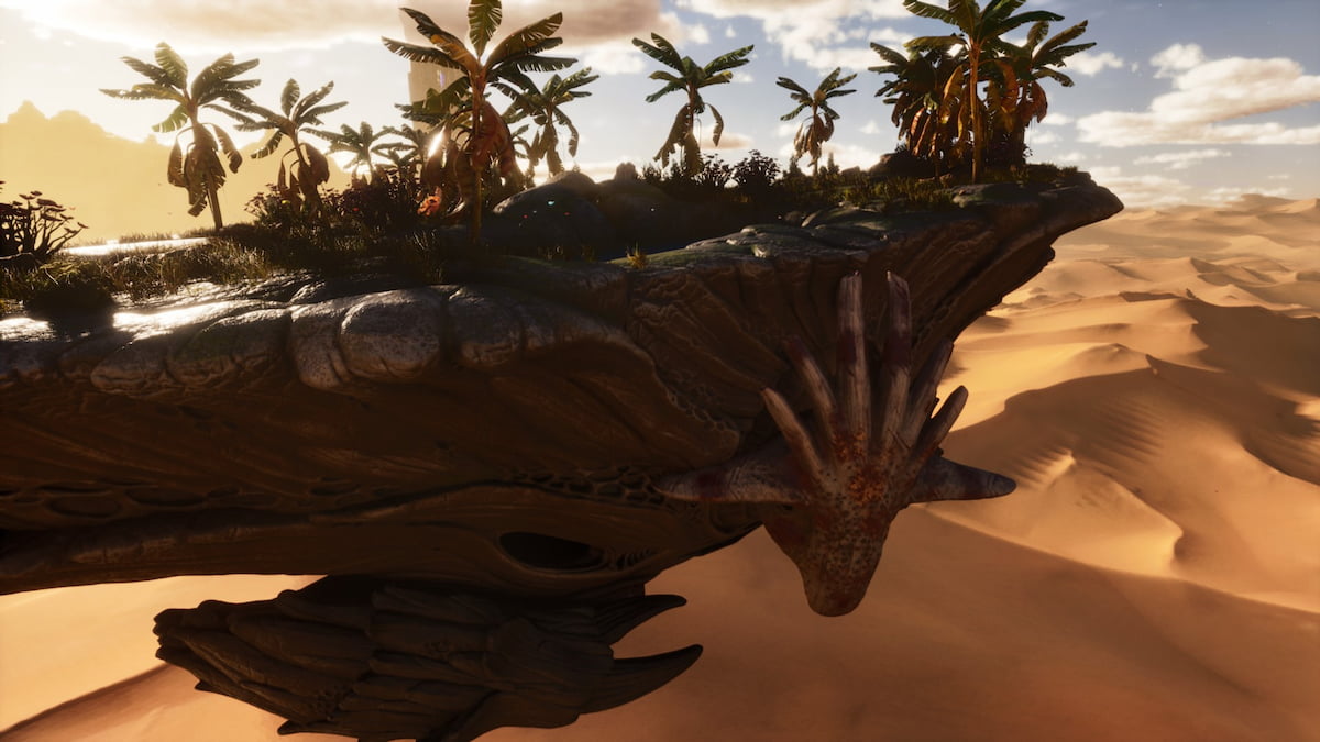 Oasisaur flying in ARK Scorched Earth Ascended