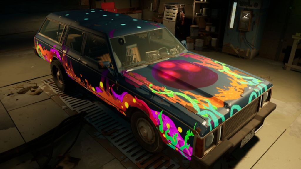 Ultros image on the car in Pacific Drive