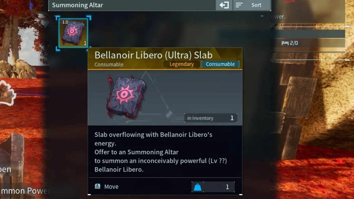 Bellanoir Libero ultra slab for Palworld raid summon