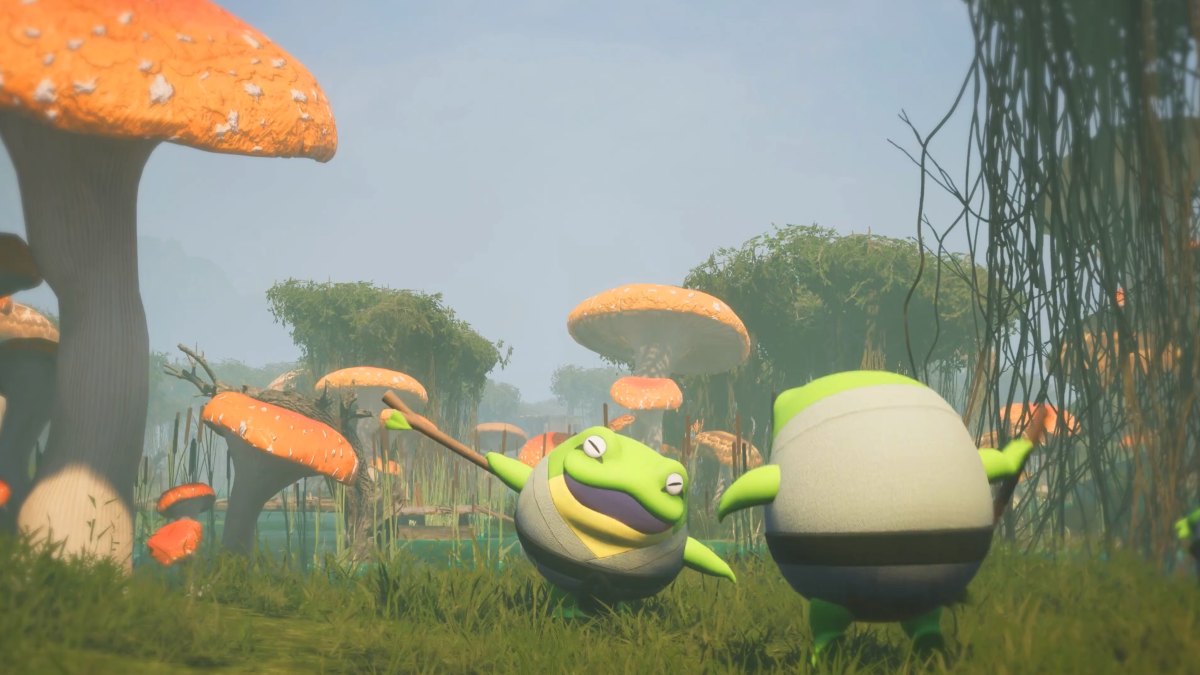 A new frog pal shown in the Palworld teaser.