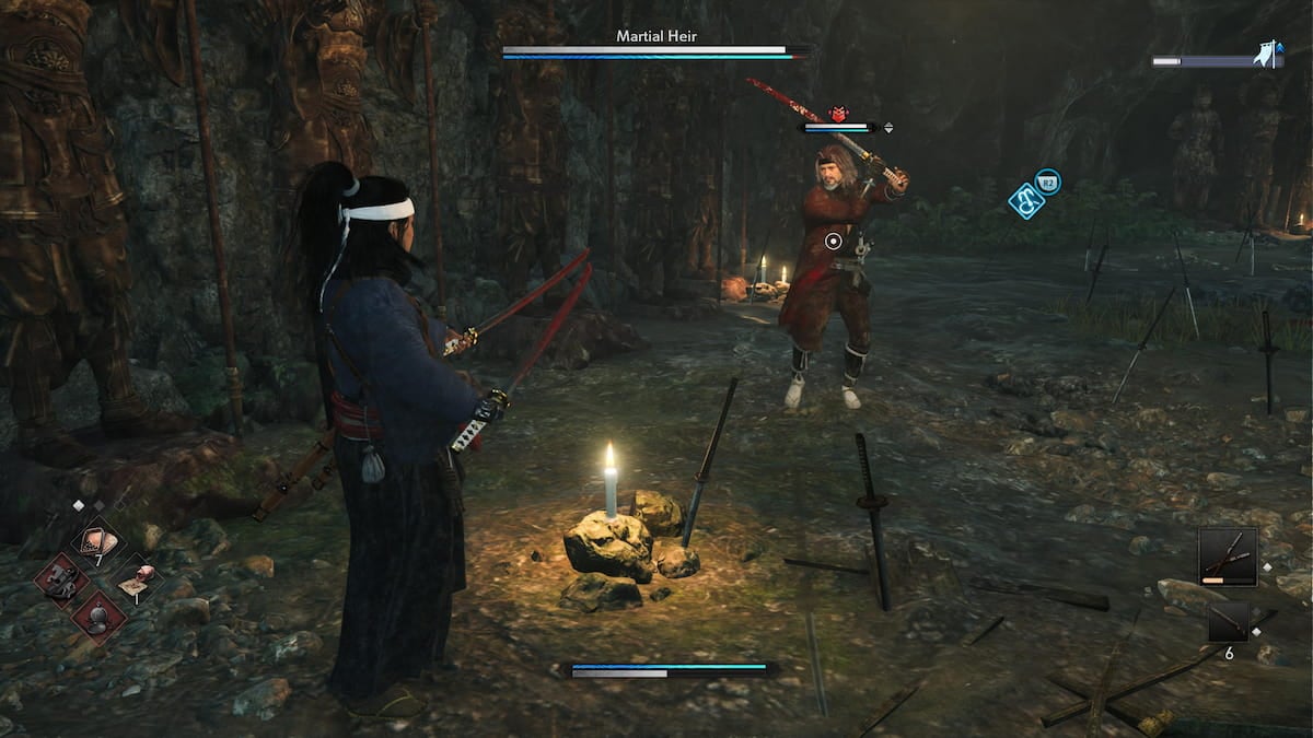Player fighting the Martial Heir in Rise of the Ronin