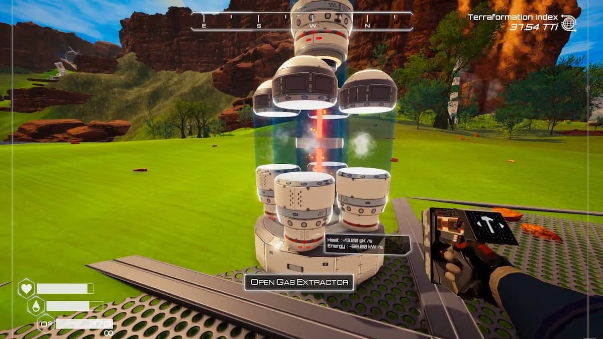 An image of a finished has extractor in The Planet Crafter