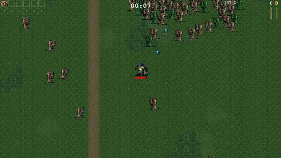 Green grove run in Vampire Survivors