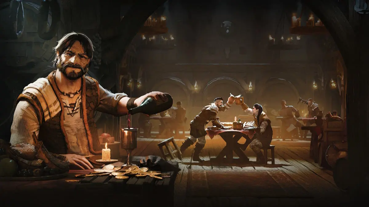 Official Tavern artwork for the Wartales Tavern Opens DLC