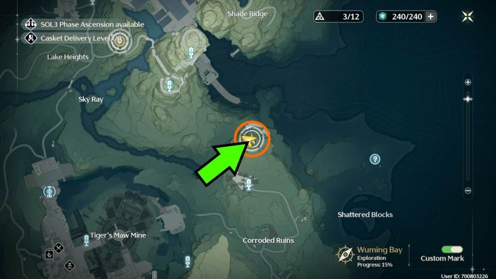 WuWa treasure location for ‘A photograph covered with scratches’