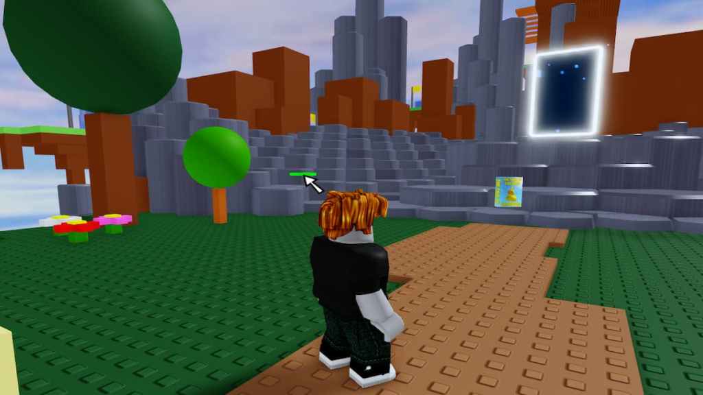 The player standing near a portal in Roblox Classic Event