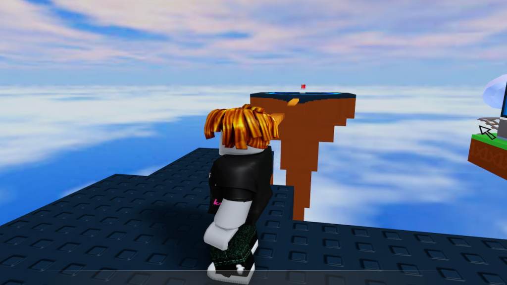 The player seeing the sword fighting area in Roblox Classic Event