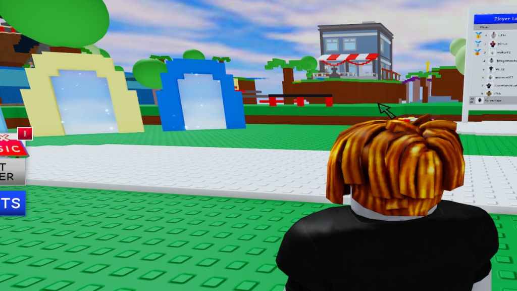 The player seeing the shop in Roblox Classic Event