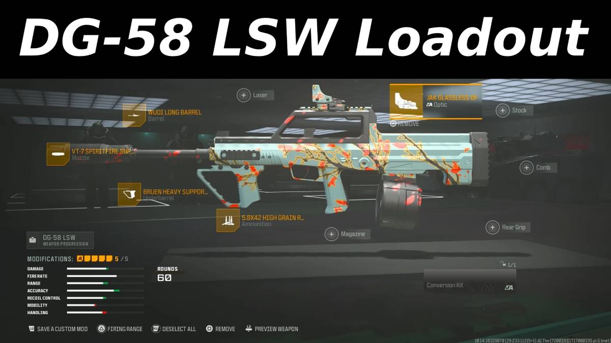 Best DG-58 LSW loadout you can use in MW3 Season 4