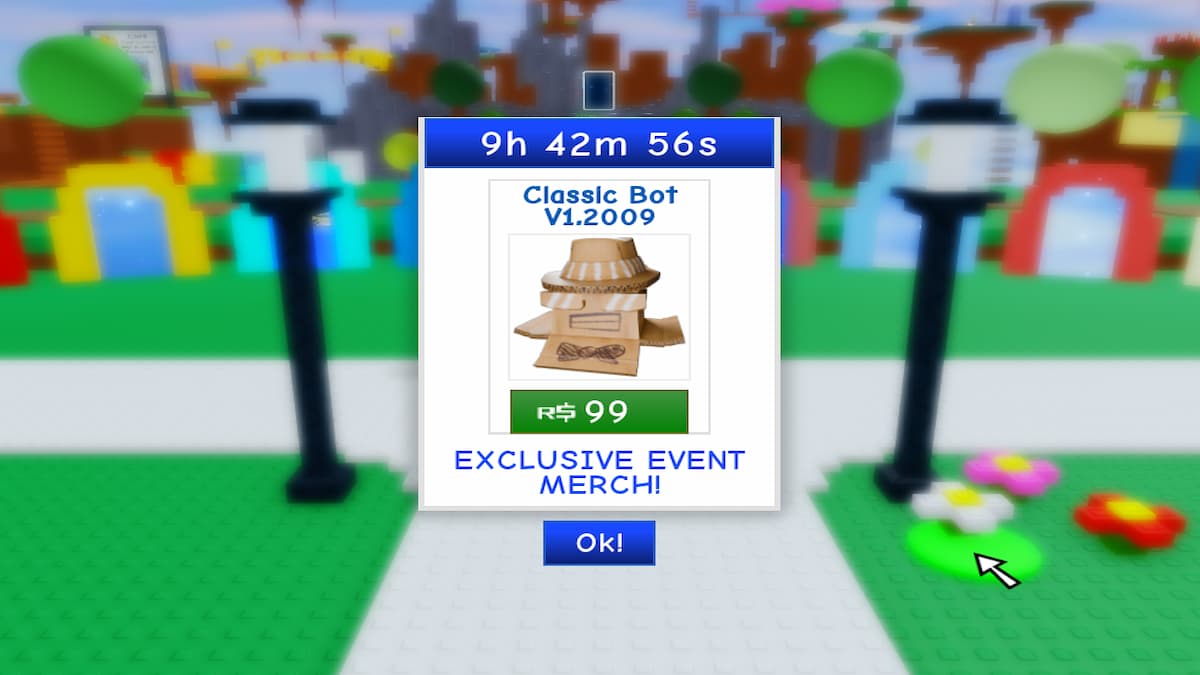 The Daily Cosmetic menu in Roblox Classic Event