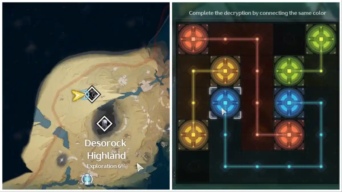 Desorock Highland lighthouse location and puzzle solution in Wuthering Waves