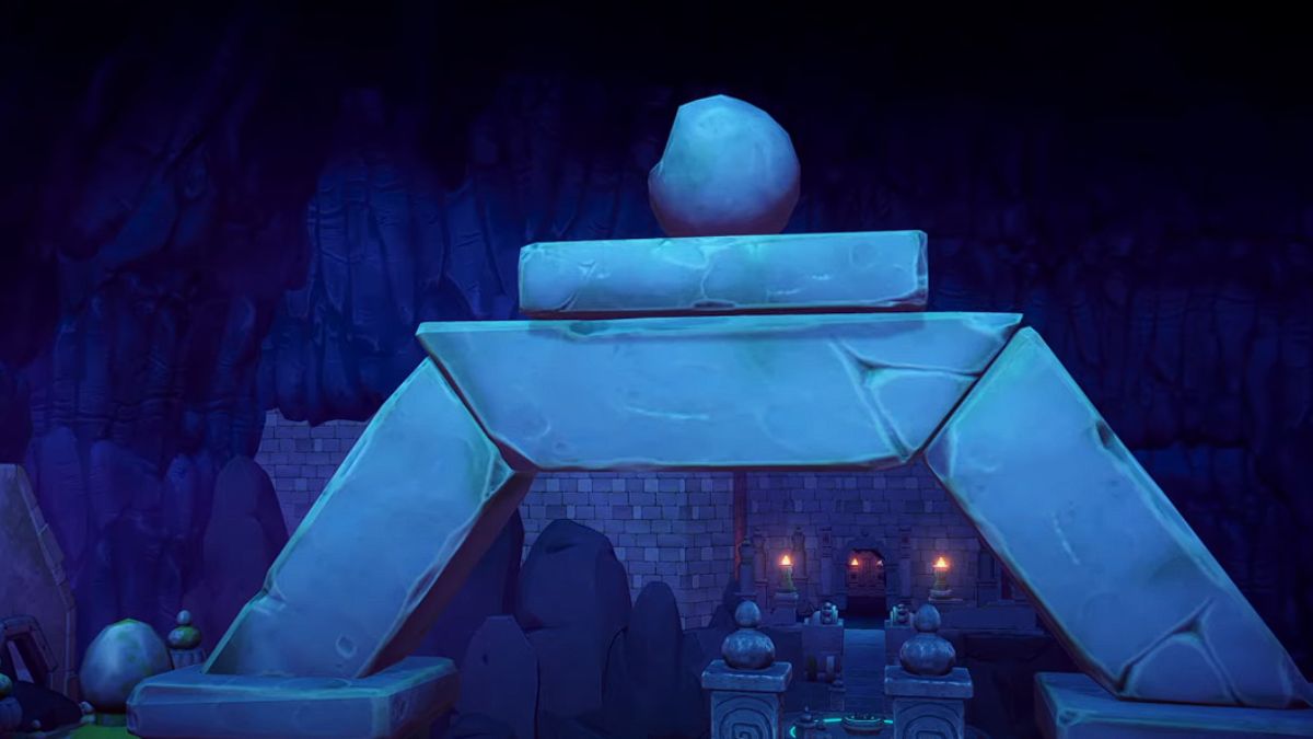 One of the archways in Oswald's chamber in Disney Dreamlight Valley