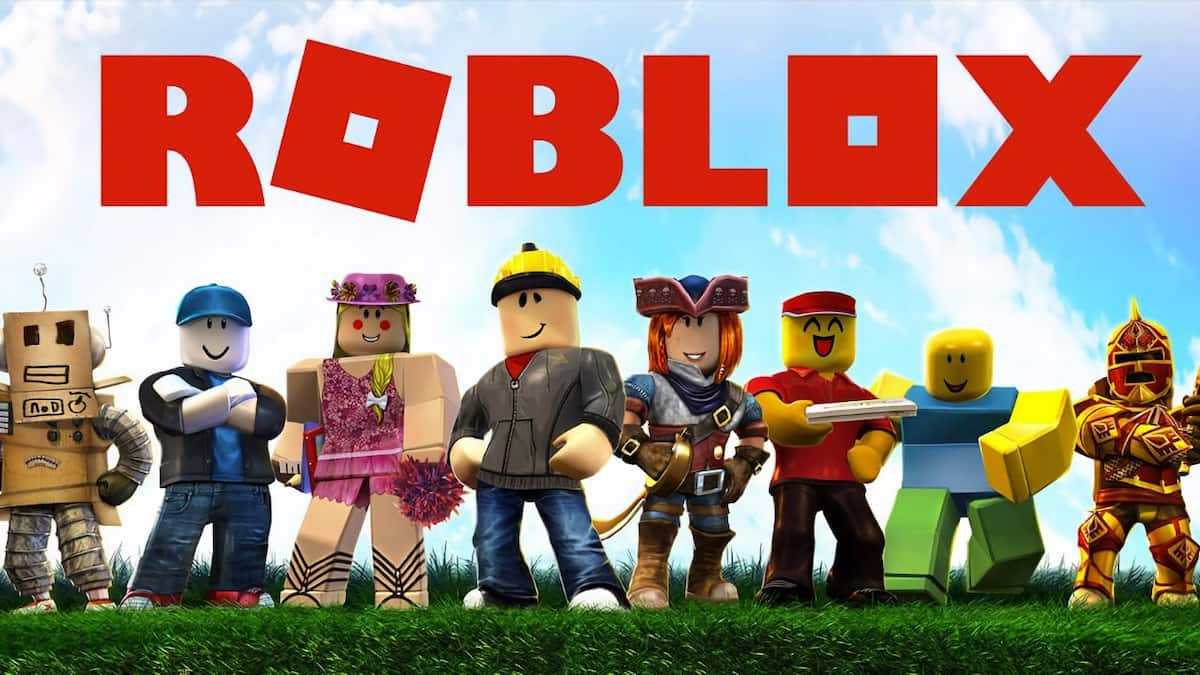 Various roblox characters standing adjacent to each other