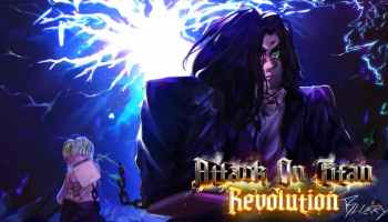 Two player gearing to fight in AOT Revolution