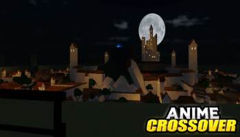 A night map in Anime Crossover Defense