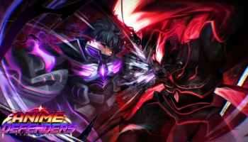 Two characters fighting each other in Anime Defenders