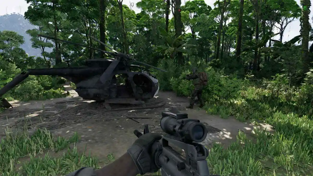 Crashed helicopter in Gray Zone Warfare
