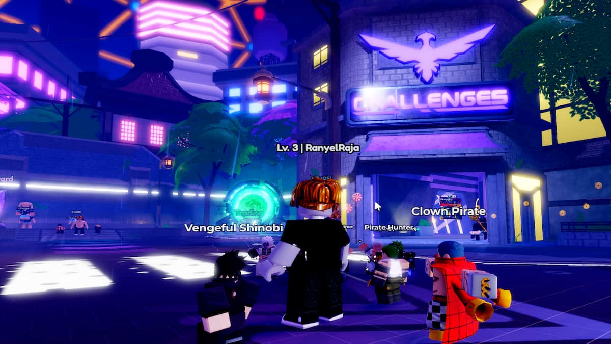 A player standing in the lobby in Anime Defenders