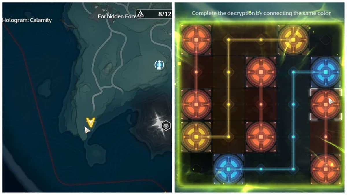 Forbidden Forest lighthouse location and puzzle solution in Wuthering Waves