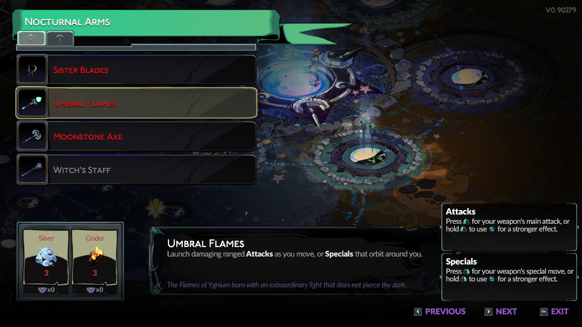 Umbral Blades weapon in Hades 2.
