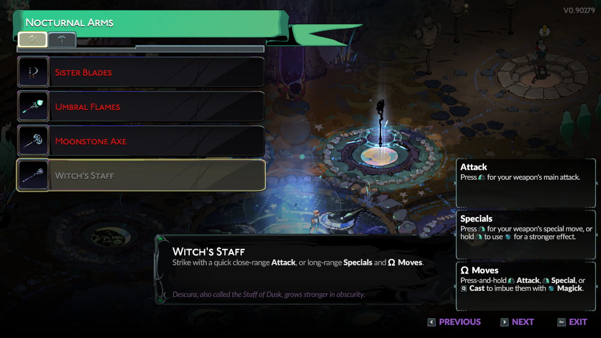 The Witch's Staff weapon in Hades 2.