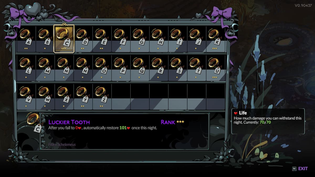 The Luckier Tooth trinket in Hades 2